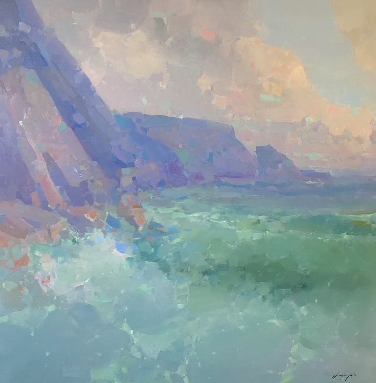 Ocean Breeze, Original oil Painting, Handmade artwork, One of a Kind, Ready to Hang